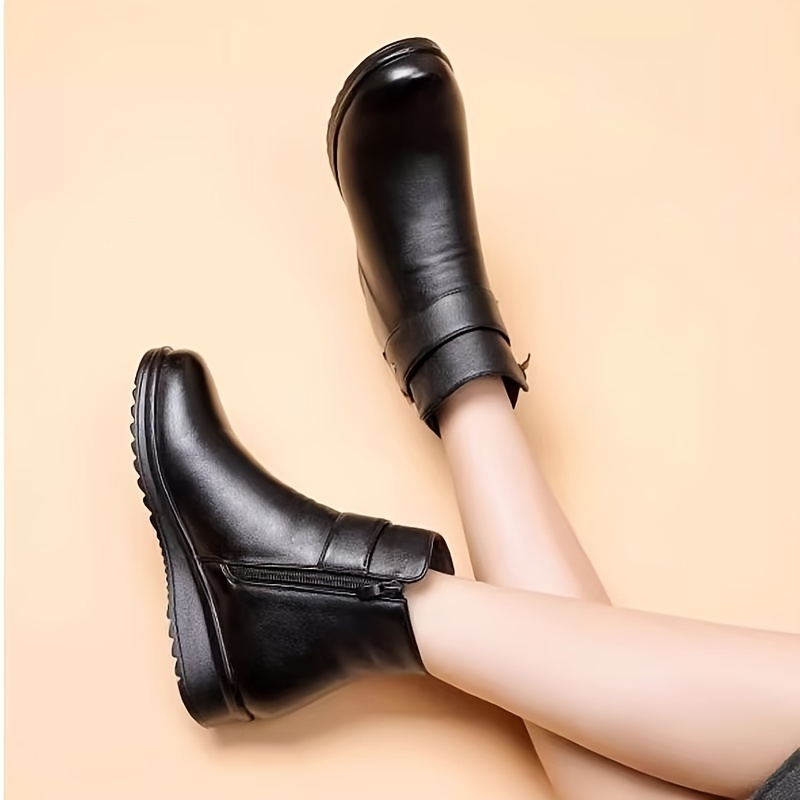 🔥Last Day Promotion 50% OFF - Women's Thermal Winter Leather Boots with Fleece Lining