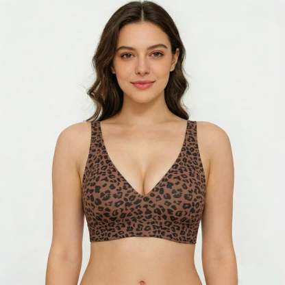 🔥LAST DAY 70% OFF - Super Firming Leopard Print Jelly Bra | Women Wirefree Bras 👍No More Sagging Breasts