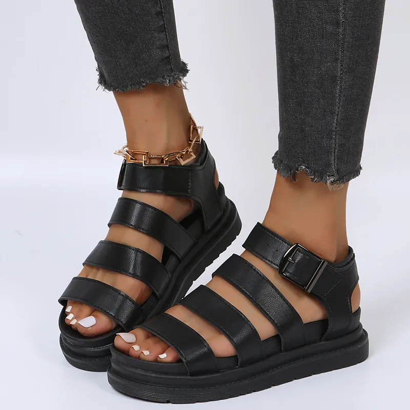 🔥Last Day Promotion 50% OFF - Women's Fashionable Comfort Thick Sole Orthopaedic Leather Sandals