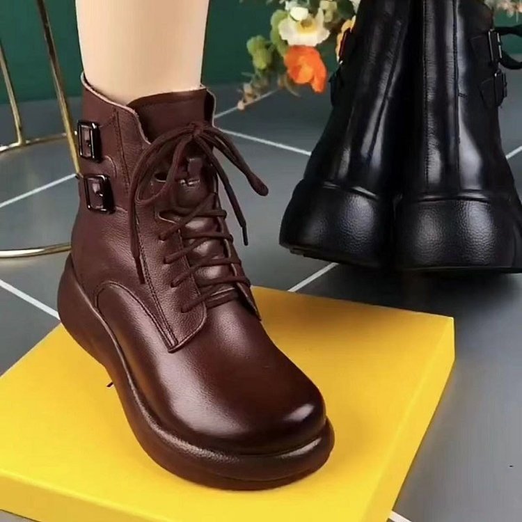 🔥Last Day Promotion 60% OFF - Women's Fashionable Warm Thick-Sole Genuine Leather Boots