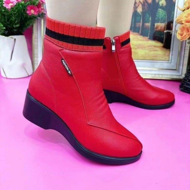 🔥Last Day Promotion 50% OFF - Women's Winter Warm Fleece Leather Ankle Boots