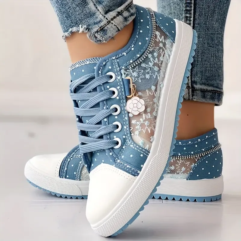 🔥Last Day 50% OFF - Orthopaedic Denim Mesh Sneakers for Women: Ultra-Comfortable Pain Relief Walking Shoes