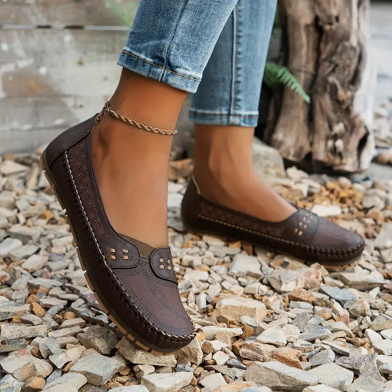🔥Last Day Promotion 50% OFF - Women's Breathable Vintage Style Leather Loafers