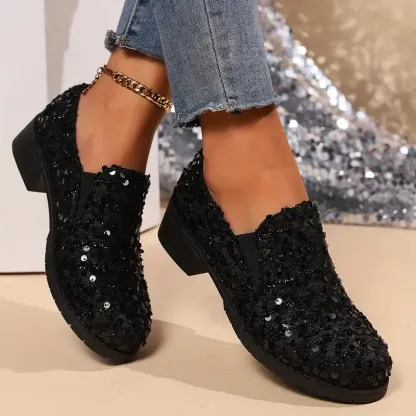 🔥Last Day Promotion 50% OFF - Women's Comfortable Breathable Sequin Loafers