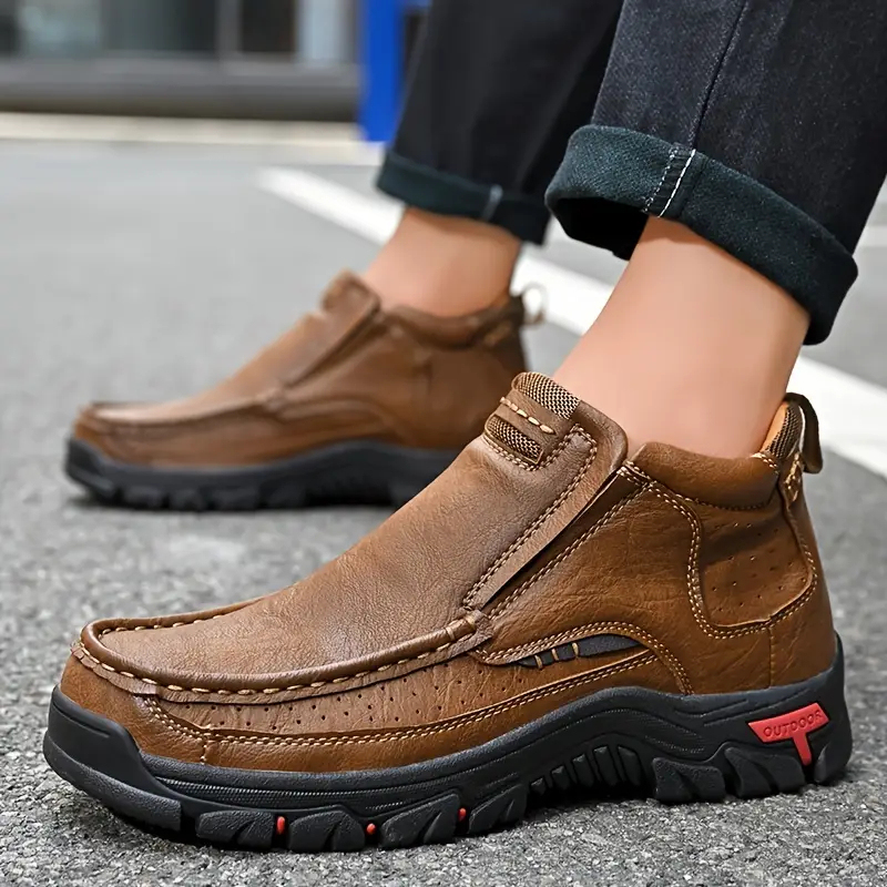⏰Last Day! 50% OFF 🔥Men's Handcrafted Leather Waterproof Non-Slip Ankle Boots