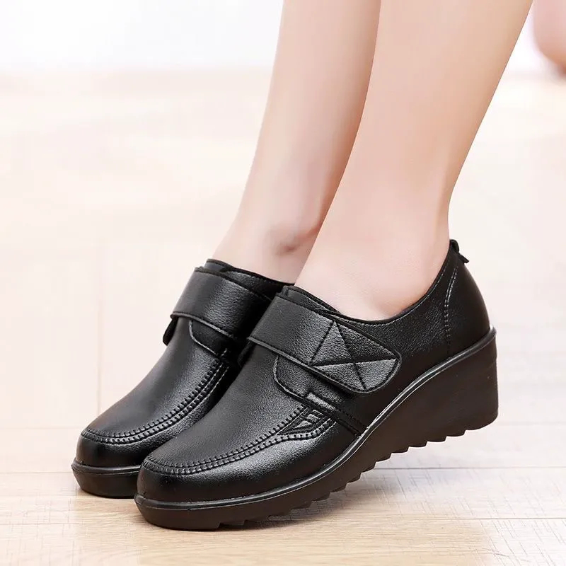 🔥Last Day Promotion 50% OFF -  Women’s Comfortable Breathable Genuine Leather Wedge Shoes