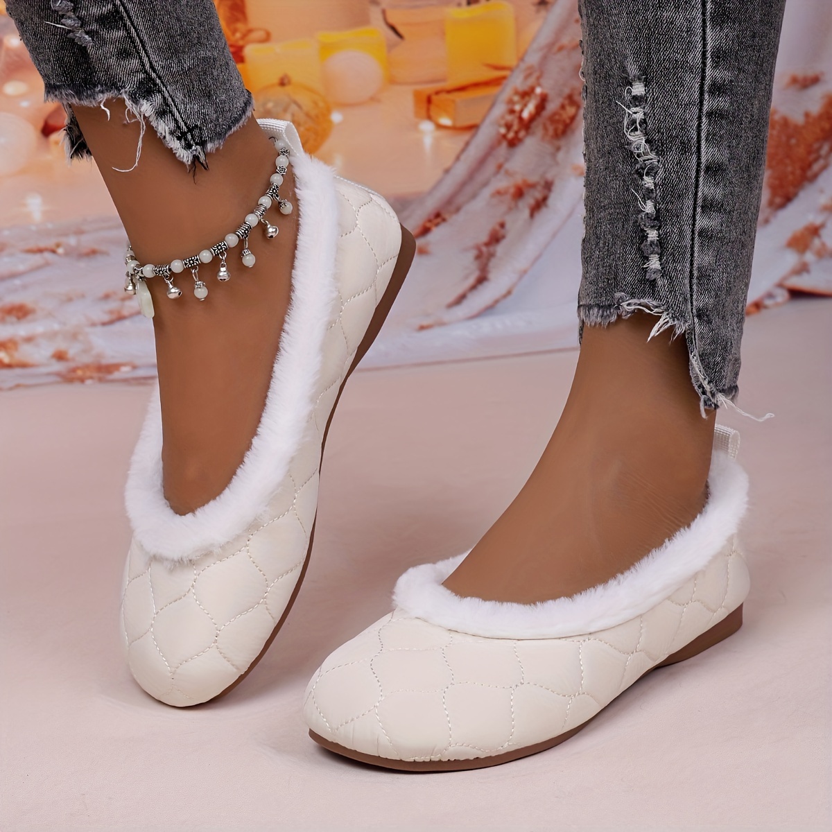 🔥Last Day Promotion 50% OFF - Women's Fashion Soft Mary Jane Plush Flat Shoes