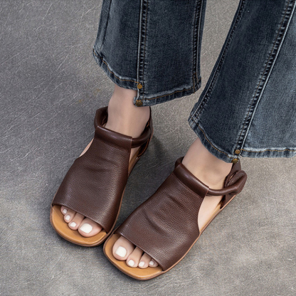 🔥Last Day Promotion 50% OFF - Women's Vintage-Style Genuine Leather Casual Sandals