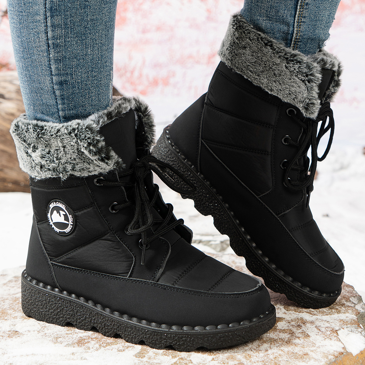 🔥Last Day Promotion 50% OFF - Women's Cozy Winter Waterproof Anti-Slip Orthopedic Boots