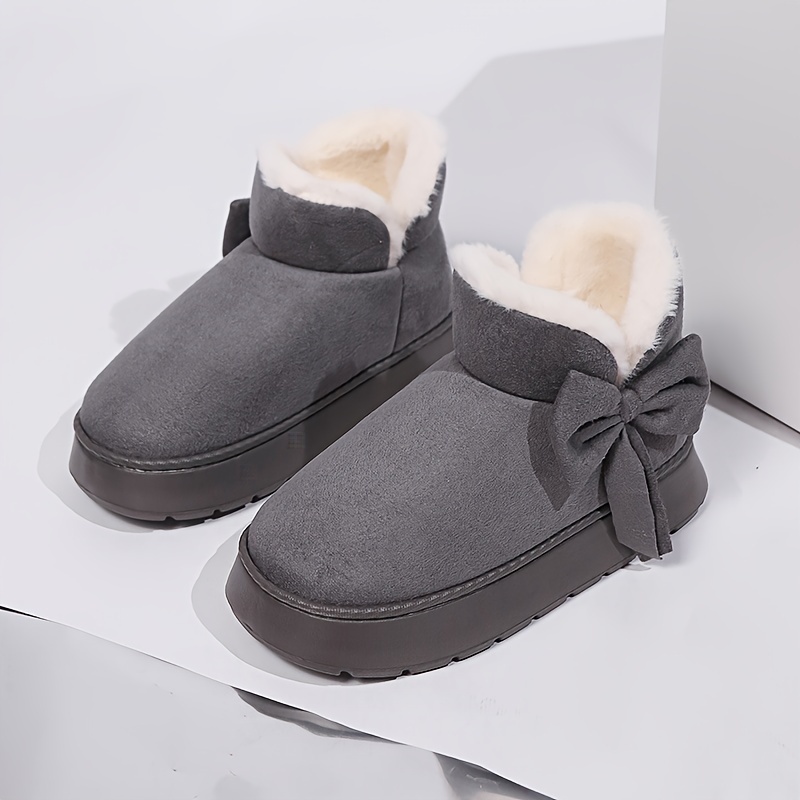 🔥Last Day Promotion 50% OFF - Women's Elegant Bow-Adorned Cozy Plush-Lined  Snow Boots