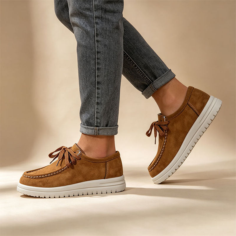 🔥Last Day Promotion 50% Off - Premium Suede Orthopaedic Moc Toe Loafers | Ergonomic Wide-Fit Walking Shoes with Arch Support