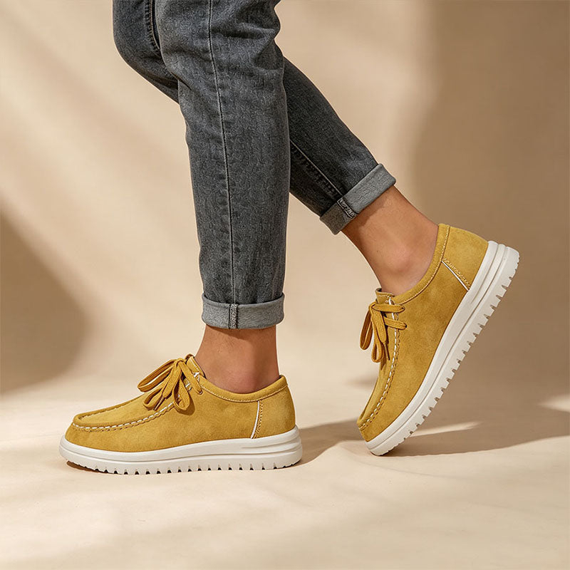 🔥Last Day Promotion 50% Off - Premium Suede Orthopaedic Moc Toe Loafers | Ergonomic Wide-Fit Walking Shoes with Arch Support