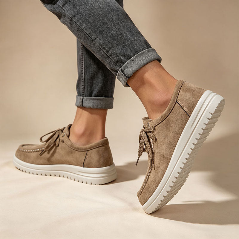 🔥Last Day Promotion 50% Off - Premium Suede Orthopaedic Moc Toe Loafers | Ergonomic Wide-Fit Walking Shoes with Arch Support