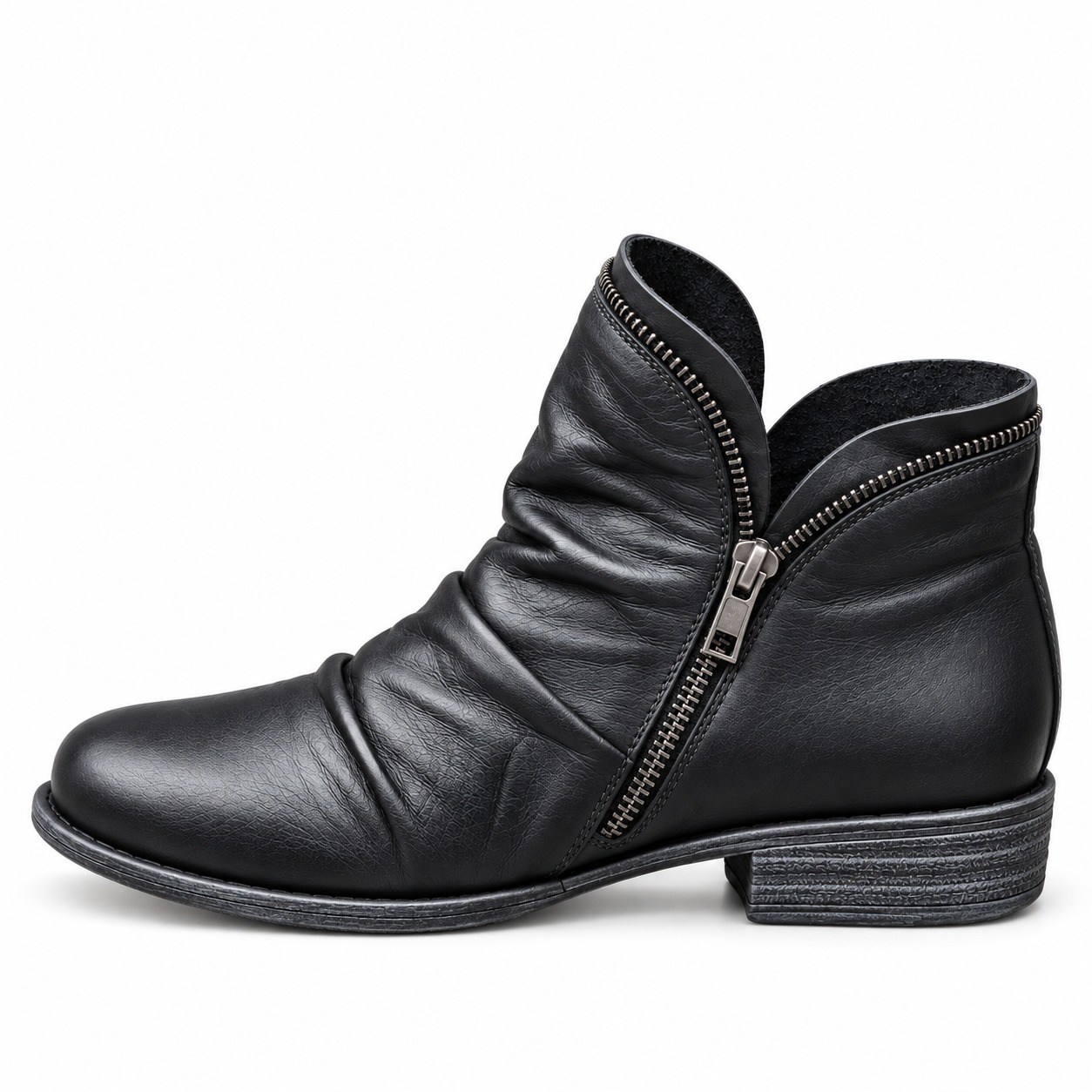 🔥Last Day 50% OFF - Women's Side Zipper Orthopaedic Leather Ankle Boots | Joint-Relief