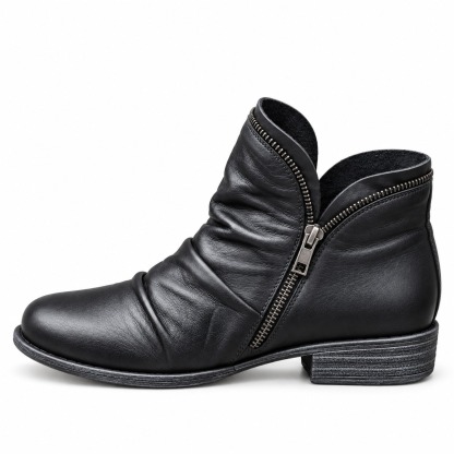 🔥Last Day 50% OFF - Women's Side Zipper Orthopaedic Leather Ankle Boots | Joint-Relief
