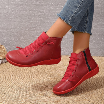 🔥Last Day Promotion 50% OFF - Women's Comfortable Handmade Leather Foot Support Boots