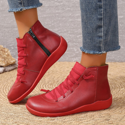 🔥Last Day Promotion 50% OFF - Women's Comfortable Handmade Leather Foot Support Boots