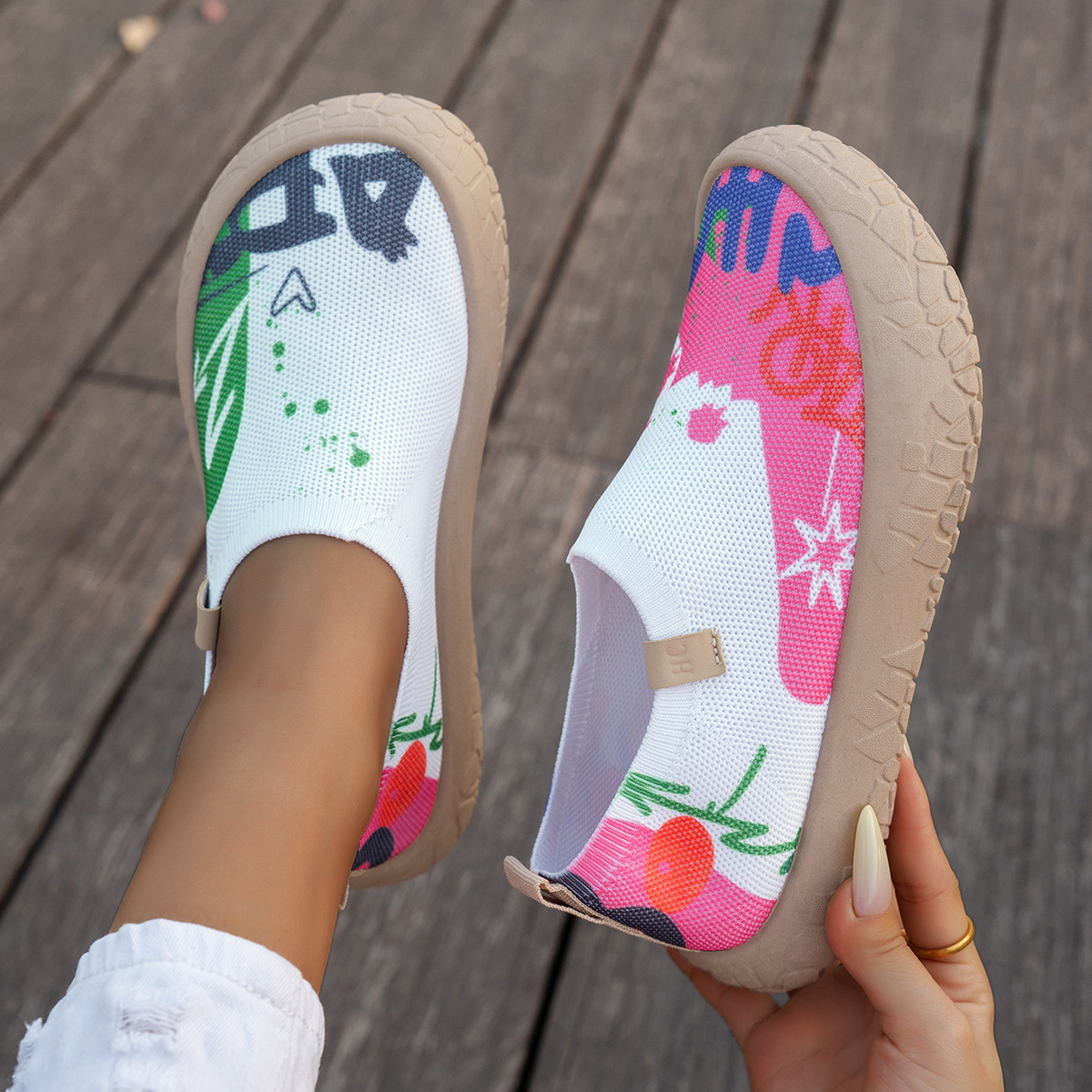 🔥Last Day Promotion 50% OFF - Women's Printed Slip-On Shoes