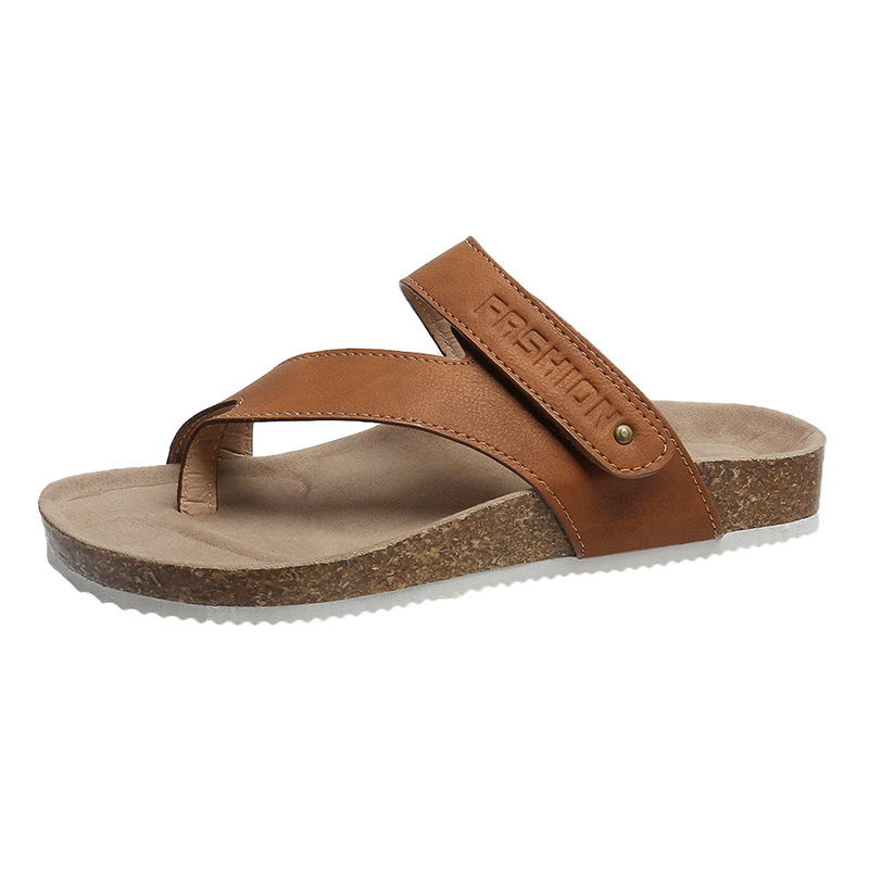 🔥Last Day Promotion 50% OFF - Women’s Comfort Toe Loop Cork Sandals & Orthopedic for All-Day Walking