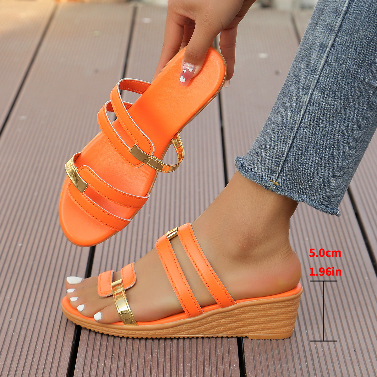 🔥Last Day Promotion 50% OFF - Women's Slope Heel Orthopaedic Sandals