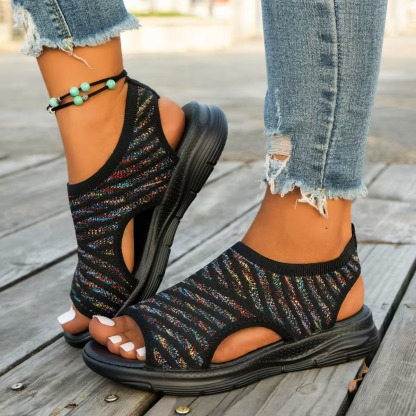 🔥Last Day Promotion 50% OFF - Women’s Fashionable Open-Toe Wedge Orthopaedic Sandals