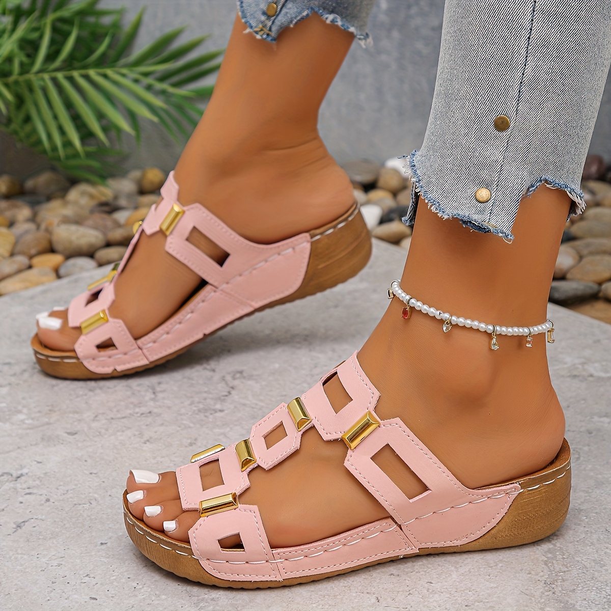 🔥Last Day Promotion 50% OFF - Women's Fashion Non-slip Thick Sole Orthopaedic Sandals