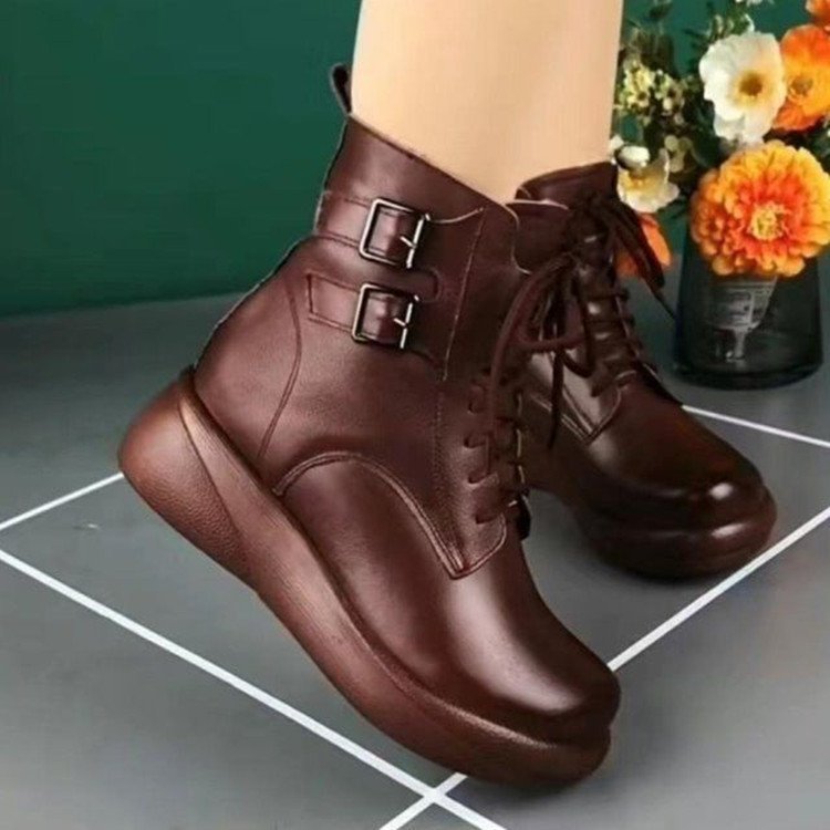 🔥Last Day Promotion 60% OFF - Women's Fashionable Warm Thick-Sole Genuine Leather Boots