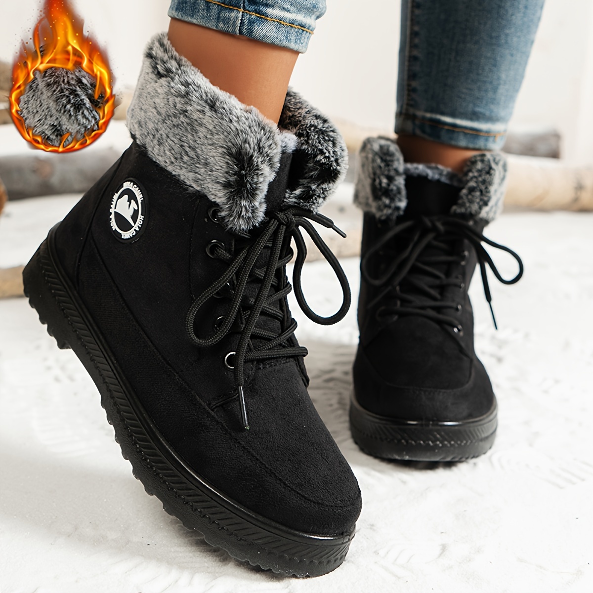 🔥Last Day Promotion 50% OFF - Women'S Winter Warm Fleece-Lined High-Top Boots
