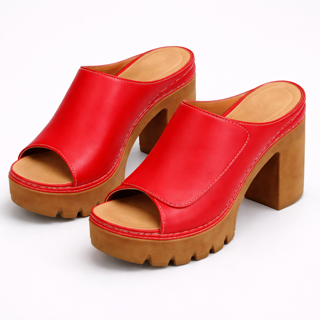 🔥Last Day Promotion 50% OFF - Women’s Platform Leather Orthopaedic Heels