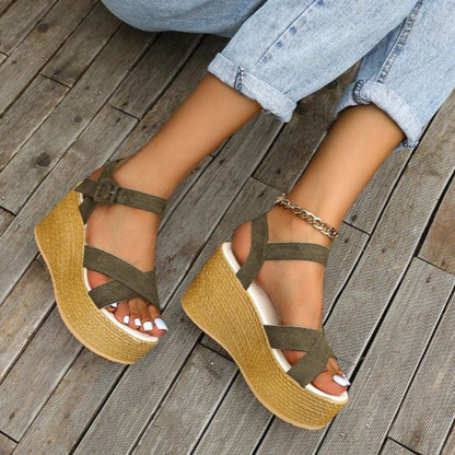 🔥Last Day Promotion 50% OFF - Women's Slope Heel Thick Bottom Orthopaedic Sandals