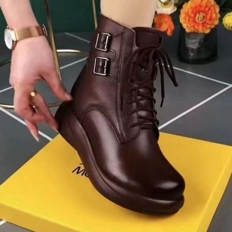 🔥Last Day Promotion 60% OFF - Women's Fashionable Warm Thick-Sole Genuine Leather Boots