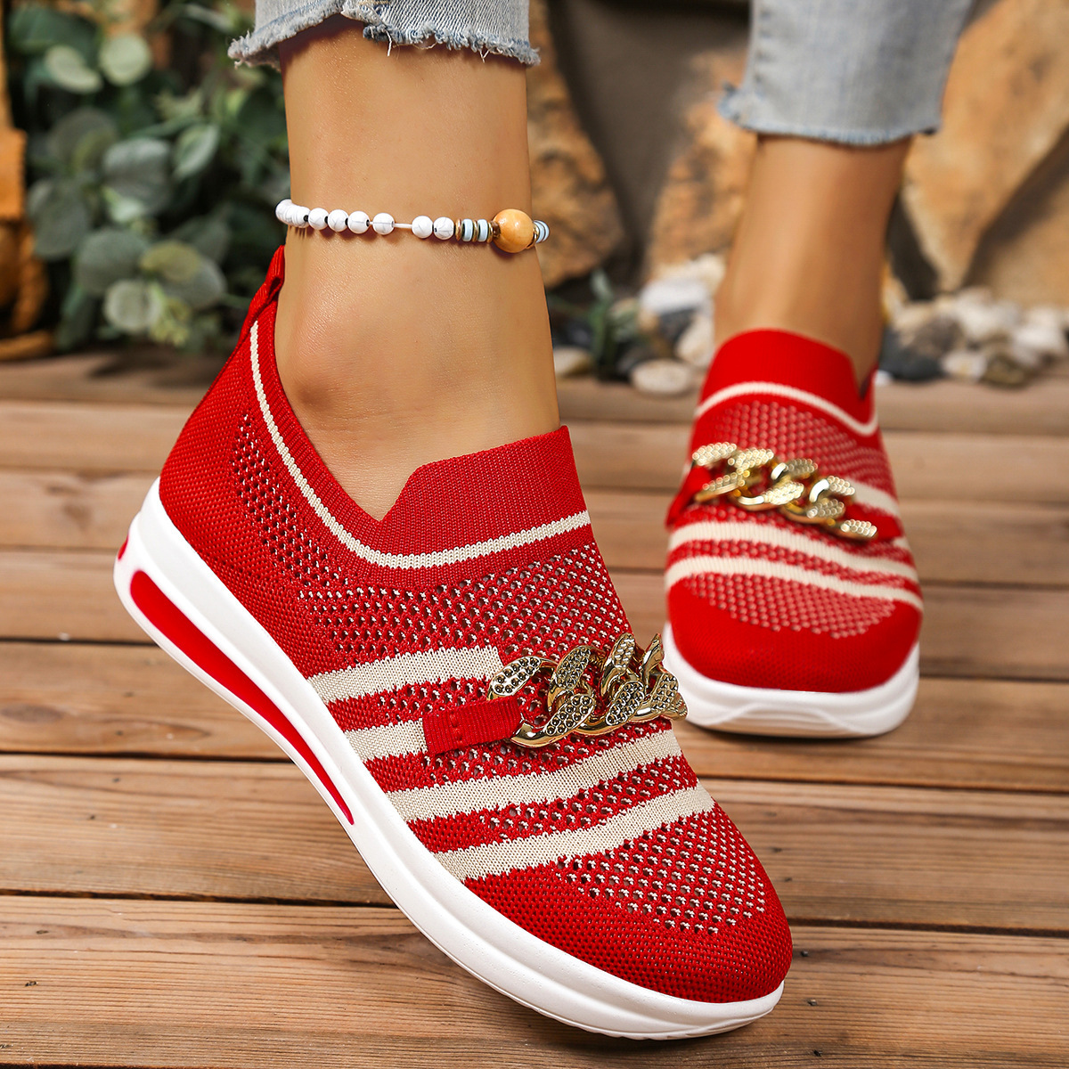 🔥Last Day Promotion 50% OFF - Women's Breathable Slope Heel Soft Sole Orthopaedic Casual Shoes