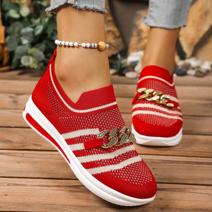🔥Last Day Promotion 50% OFF - Women's Breathable Slope Heel Soft Sole Orthopaedic Casual Shoes