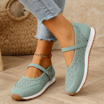 🔥Last Day Promotion 50% OFF - Women's Breathable Leather Orthopaedic Casual Shoes