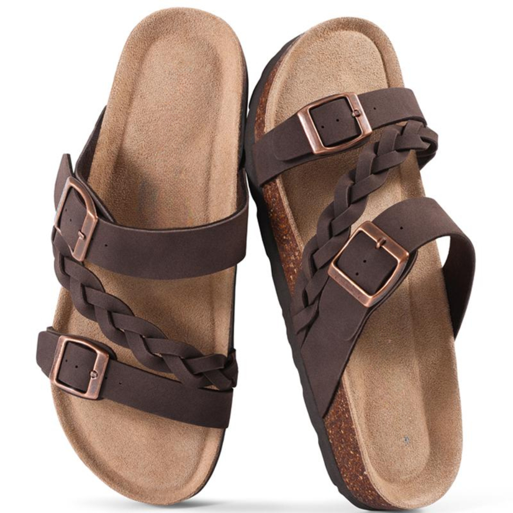 🔥Last Day Promotion 50% OFF -  Women’s Comfort Leather Cork Sandals
