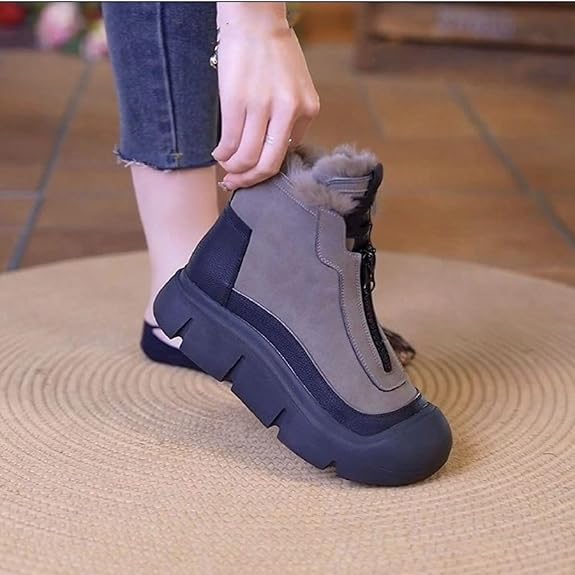 🔥Last Day Promotion 50% OFF - Women's Zip Waterproof Warm Snow Boots