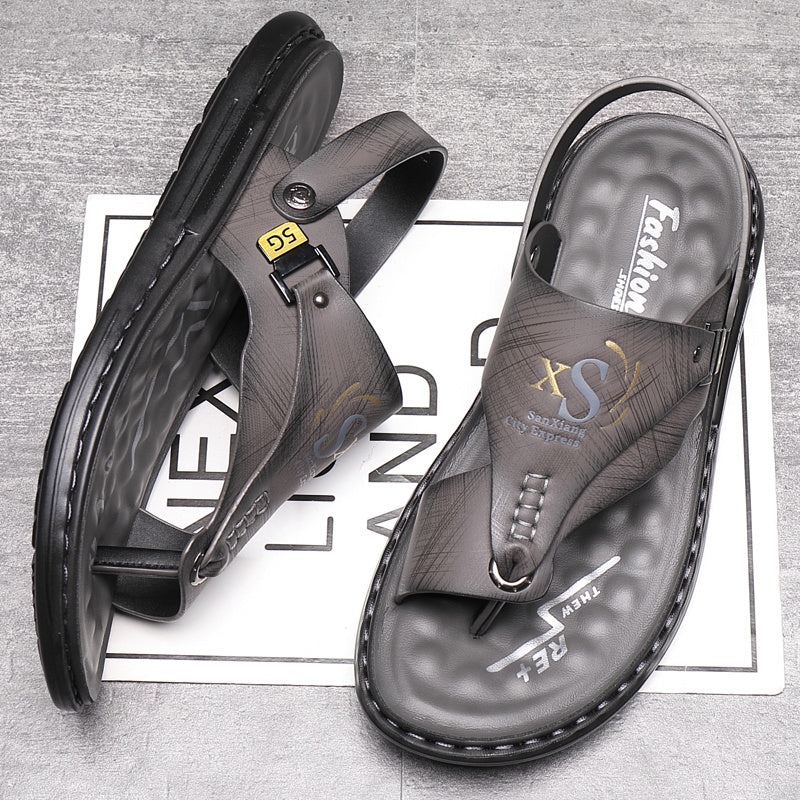 🔥Last Day Promotion 50% OFF - Men's Fashionable Genuine Leather Casual Orthopaedic Sandals