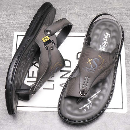🔥Last Day Promotion 50% OFF - Men's Fashionable Genuine Leather Casual Orthopaedic Sandals