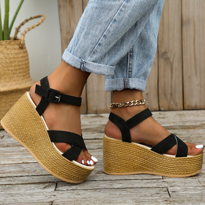 🔥Last Day Promotion 50% OFF - Women's Slope Heel Thick Bottom Orthopaedic Sandals