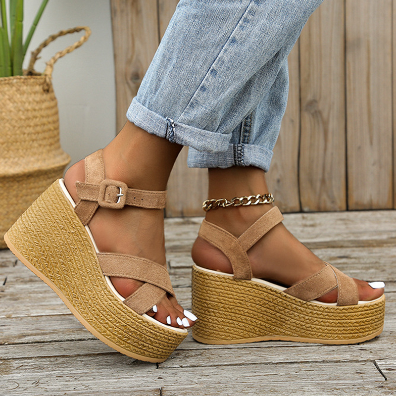 🔥Last Day Promotion 50% OFF - Women's Slope Heel Thick Bottom Orthopaedic Sandals