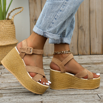 🔥Last Day Promotion 50% OFF - Women's Slope Heel Thick Bottom Orthopaedic Sandals