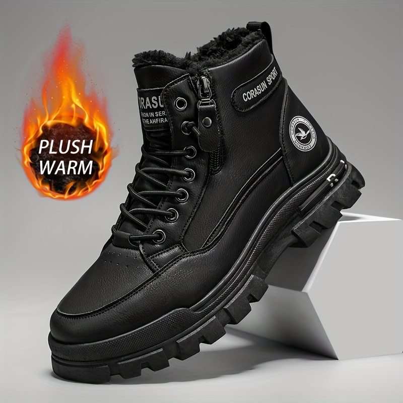 🔥Last Day! 50% OFF - Men's Non-Slip Thermal Leather Snow Boots