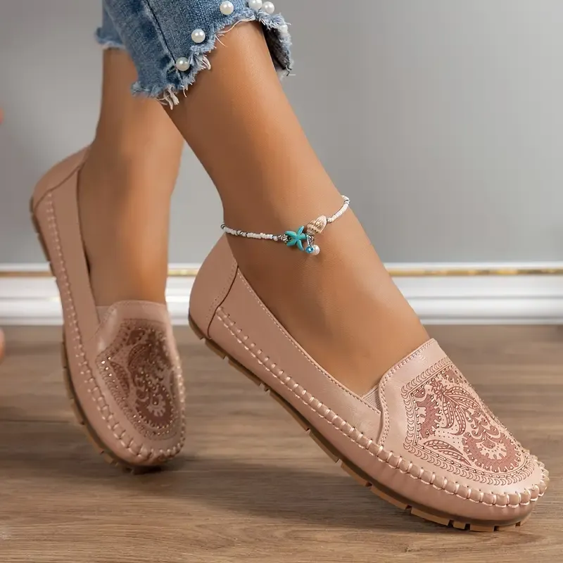 🔥Last Day Promotion 50% OFF - Retro Rhinestone Fashion Women's Flat Shoes