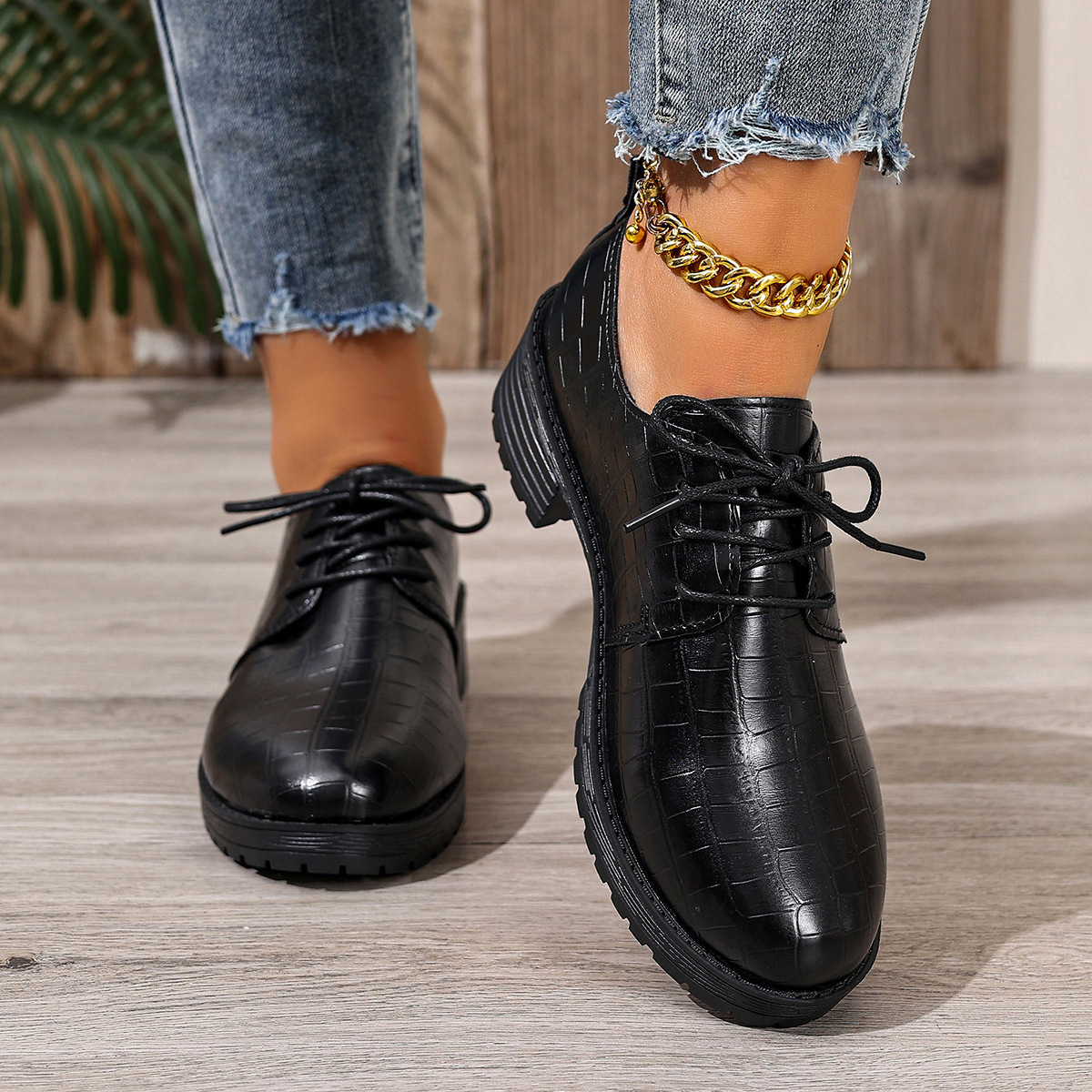 🔥Last Day Promotion 50% OFF - Women's Fashion Thick Sole Leather Loafers