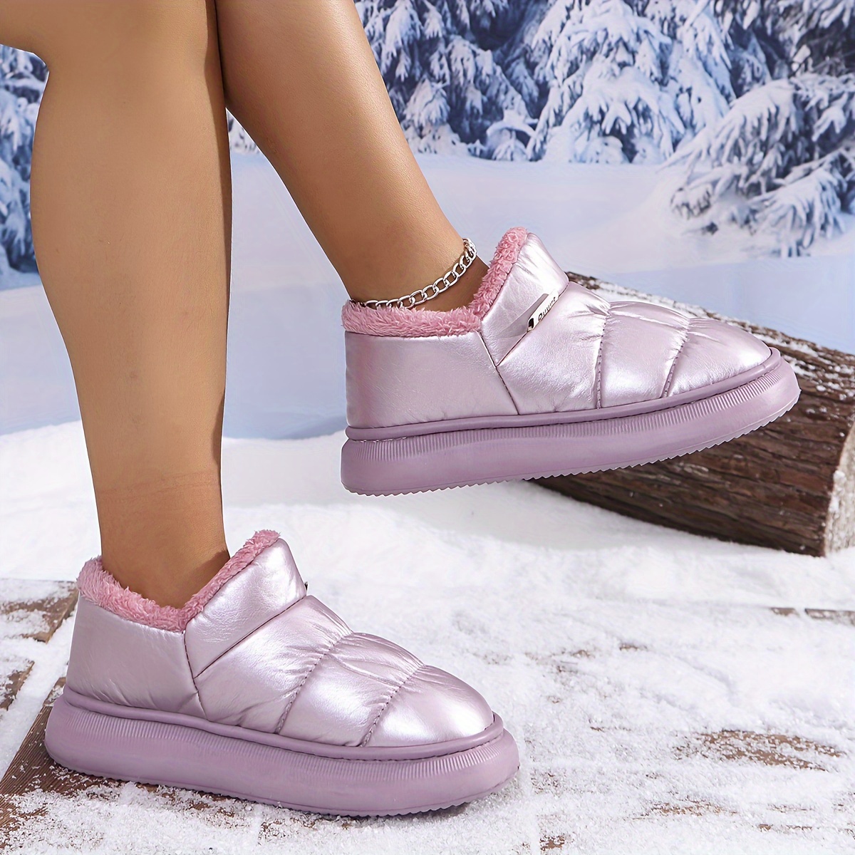 🔥Last Day Promotion 50% OFF - Women's Durable Cozy Winter Slip-On Snow Boots