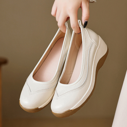 🔥Last Day Promotion 50% OFF - Women's Casual Thick Sole Orthopaedic Leather Shoes