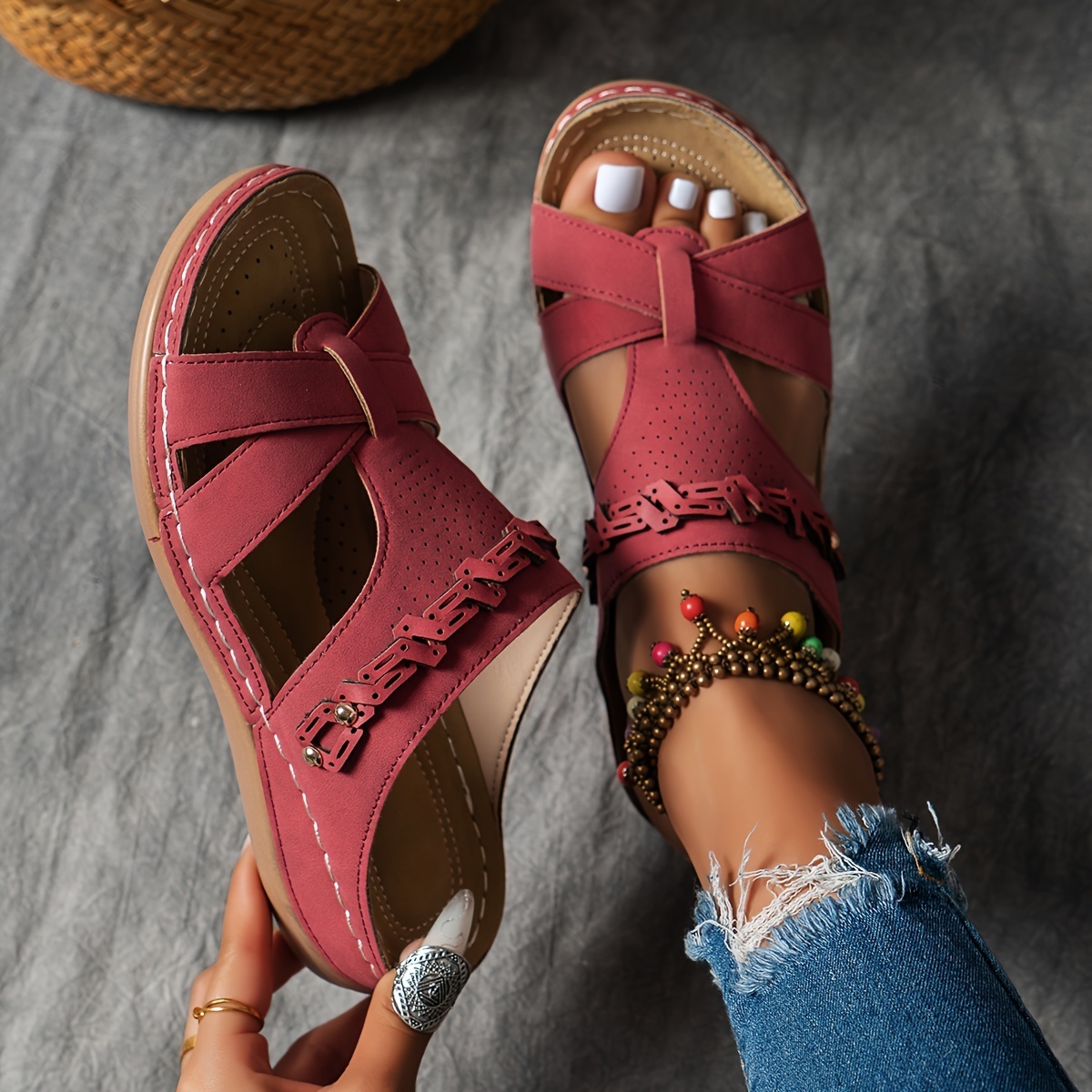 🔥Last Day Promotion 50% OFF - Women's Super Comfortable Slope Heel Soft Sole Orthopaedic Sandals
