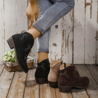 🔥Last Day Promotion 50% OFF - Women's Fashion Chunky Heeled Ankle Boots