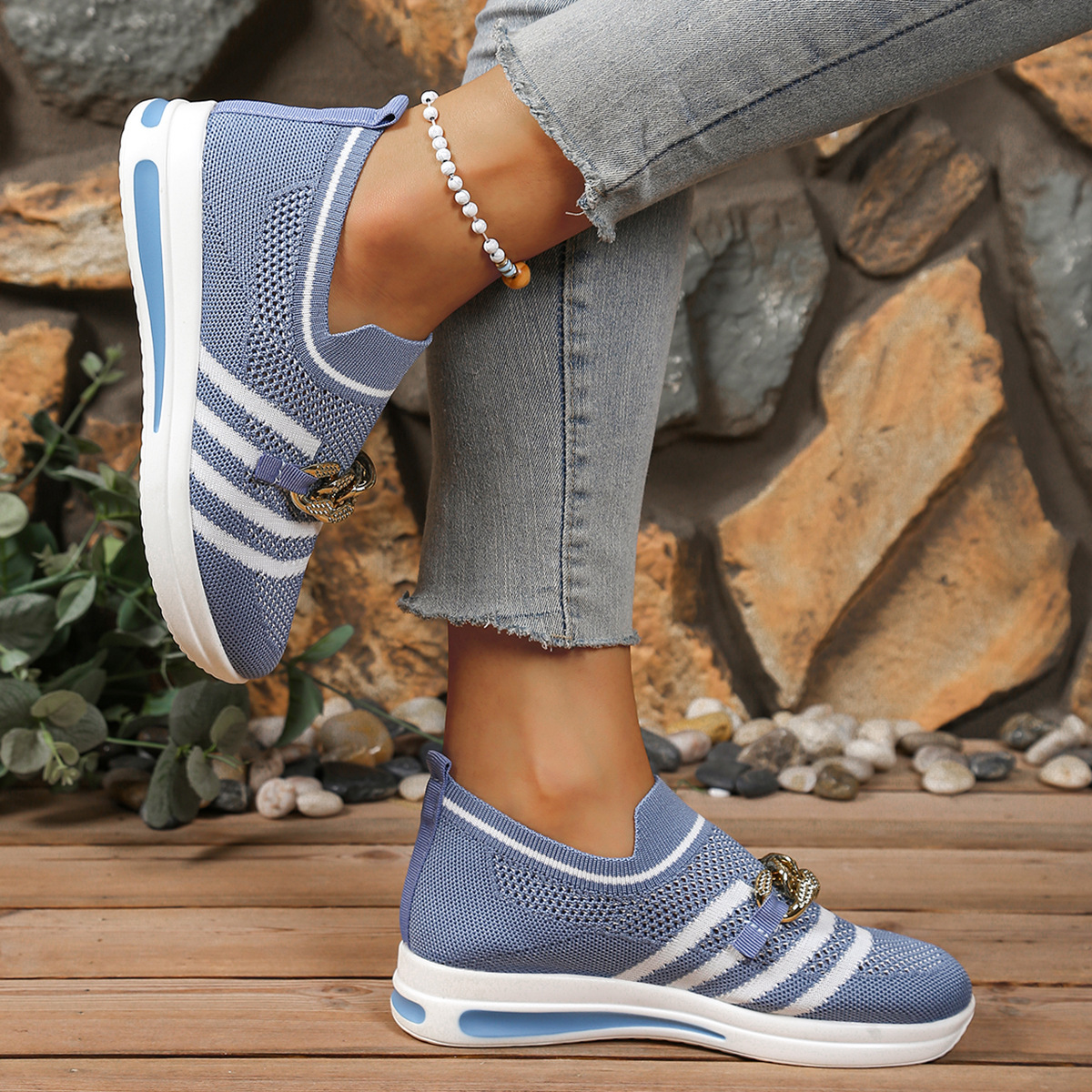 🔥Last Day Promotion 50% OFF - Women's Breathable Slope Heel Soft Sole Orthopaedic Casual Shoes