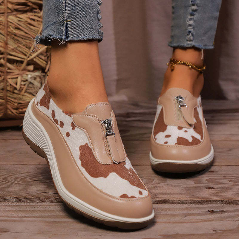 🔥Last Day Promotion 50% OFF - Women's Comfort Soft Sole Leopard Leather Orthopedic Shoes
